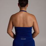 Aura Seamless Halter Tank - Navy