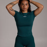 Aura Seamless Baby Tee - Sage