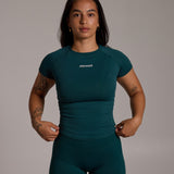Aura Seamless Baby Tee - Sage