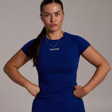 Aura Seamless Baby Tee - Navy