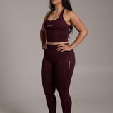 Aura Seamless Halter Tank - Cocoa
