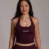 Aura Seamless Halter Tank - Cocoa
