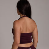 Aura Seamless Halter Tank - Cocoa