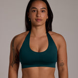 Aura Seamless Halter Bra - Sage