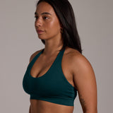 Aura Seamless Halter Bra - Sage