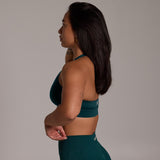 Aura Seamless Halter Bra - Sage