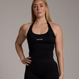 Aura Seamless Halter Tank - Onyx
