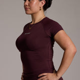 Aura Seamless Baby Tee - Cocoa
