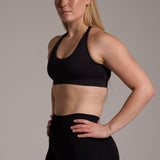 Aura Seamless Halter Bra - Onyx