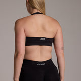 Aura Seamless Halter Bra - Onyx