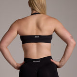 Aura Seamless Halter Bra - Onyx