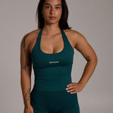 Aura Seamless Halter Tank - Sage