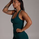 Aura Seamless Halter Tank - Sage