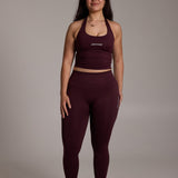 Aura Seamless Halter Tank - Cocoa