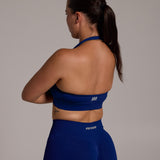 Aura Seamless Halter Bra - Navy