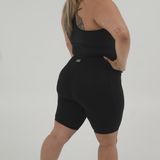 Essentials Mid Shorts w/ Pockets- Onyx
